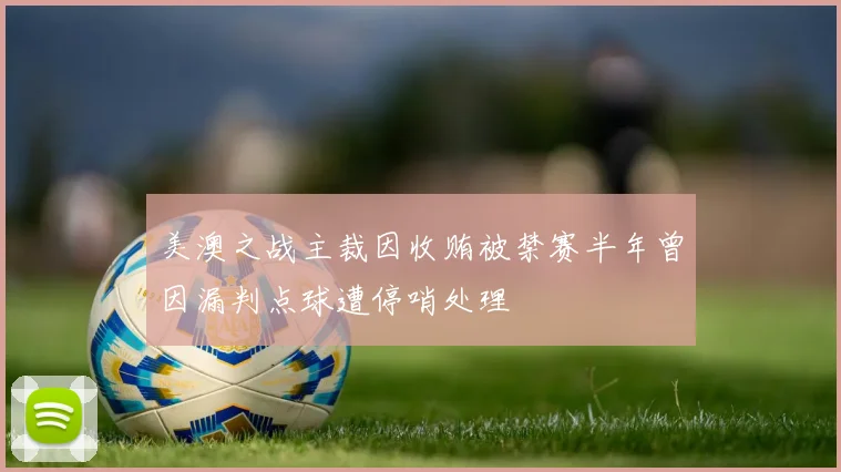 美澳之战主裁因收贿被禁赛半年曾因漏判点球遭停哨处理